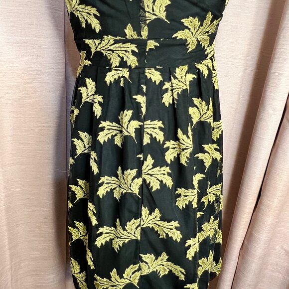 See By Chloé Black & Gold Embroidered Sleeveless Dress Women Size 6 V-Neck Elega - Picture 7 of 14